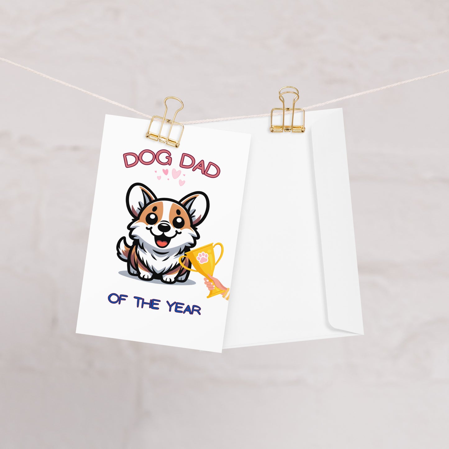 Corgi Dog Dad Of The Year Fathers Day Card