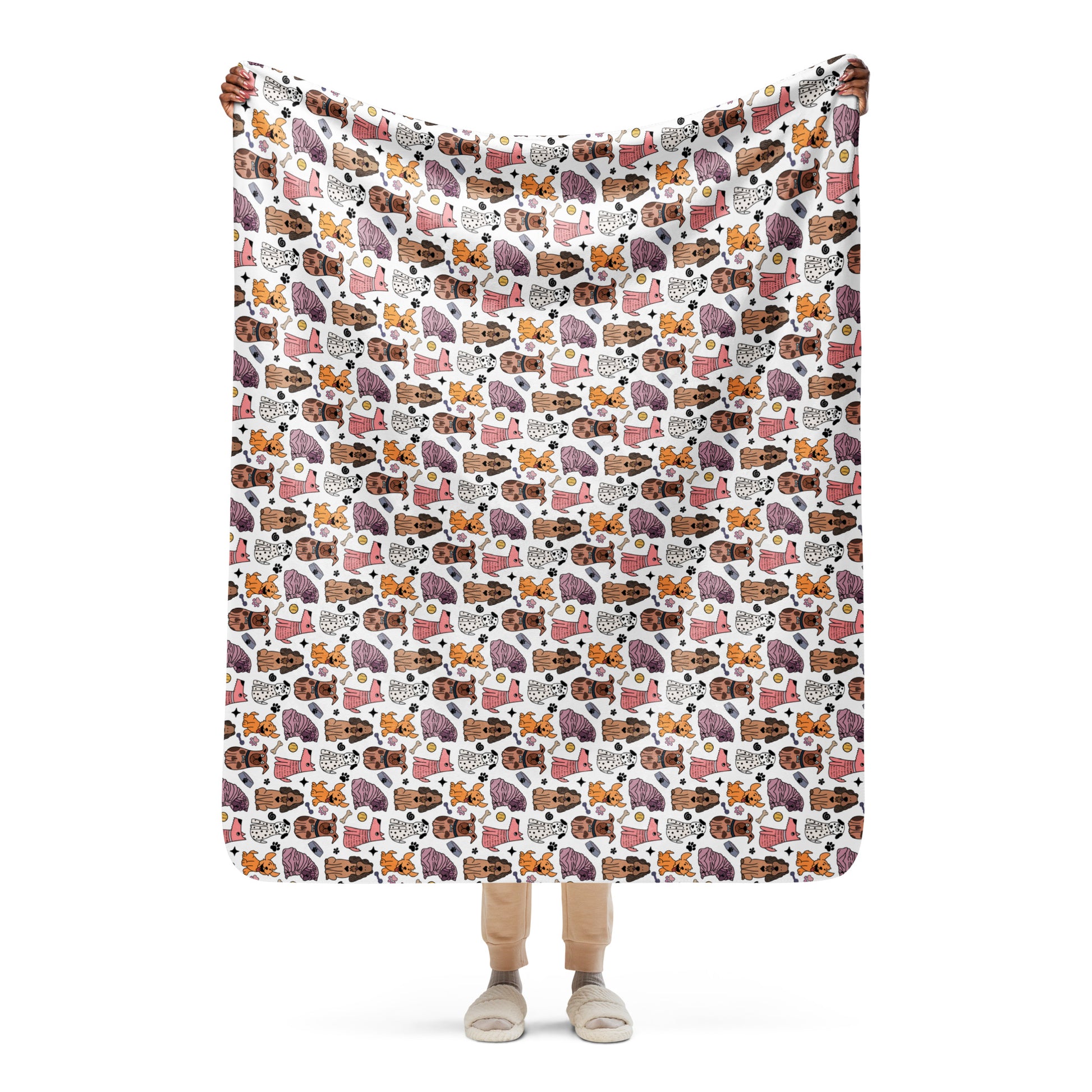 Cozy Dog Pals Sherpa Blanket