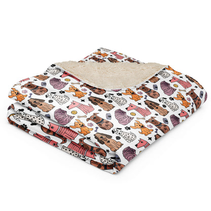 Cozy Dog Pals Sherpa Blanket