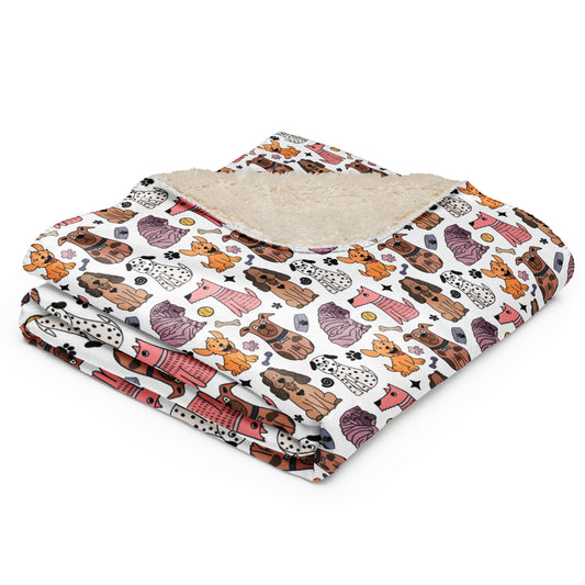 Cozy Dog Pals Sherpa Blanket