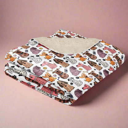 Cozy Dog Pals Sherpa Blanket