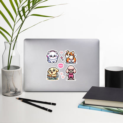 Cute Kawaii Dog Puppies Sticker Sheet