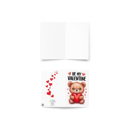 Cute Teddy Bear "Be my Valentine" Card