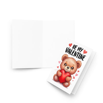 Cute Teddy Bear "Be my Valentine" Card
