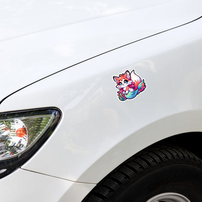 Adorable Merfox Kiss-Cut Sticker