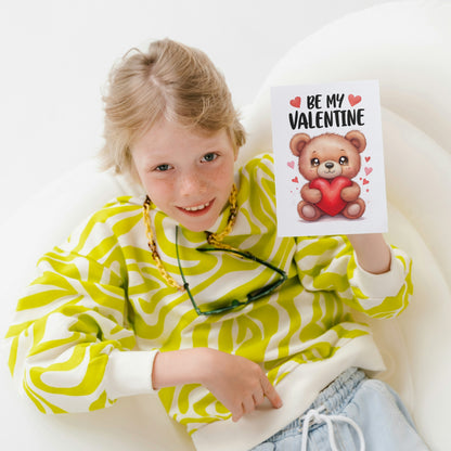 Cute Teddy Bear "Be my Valentine" Card