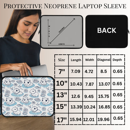 Cute Capybaras in a Lily Pond Laptop/ Tablet Sleeve