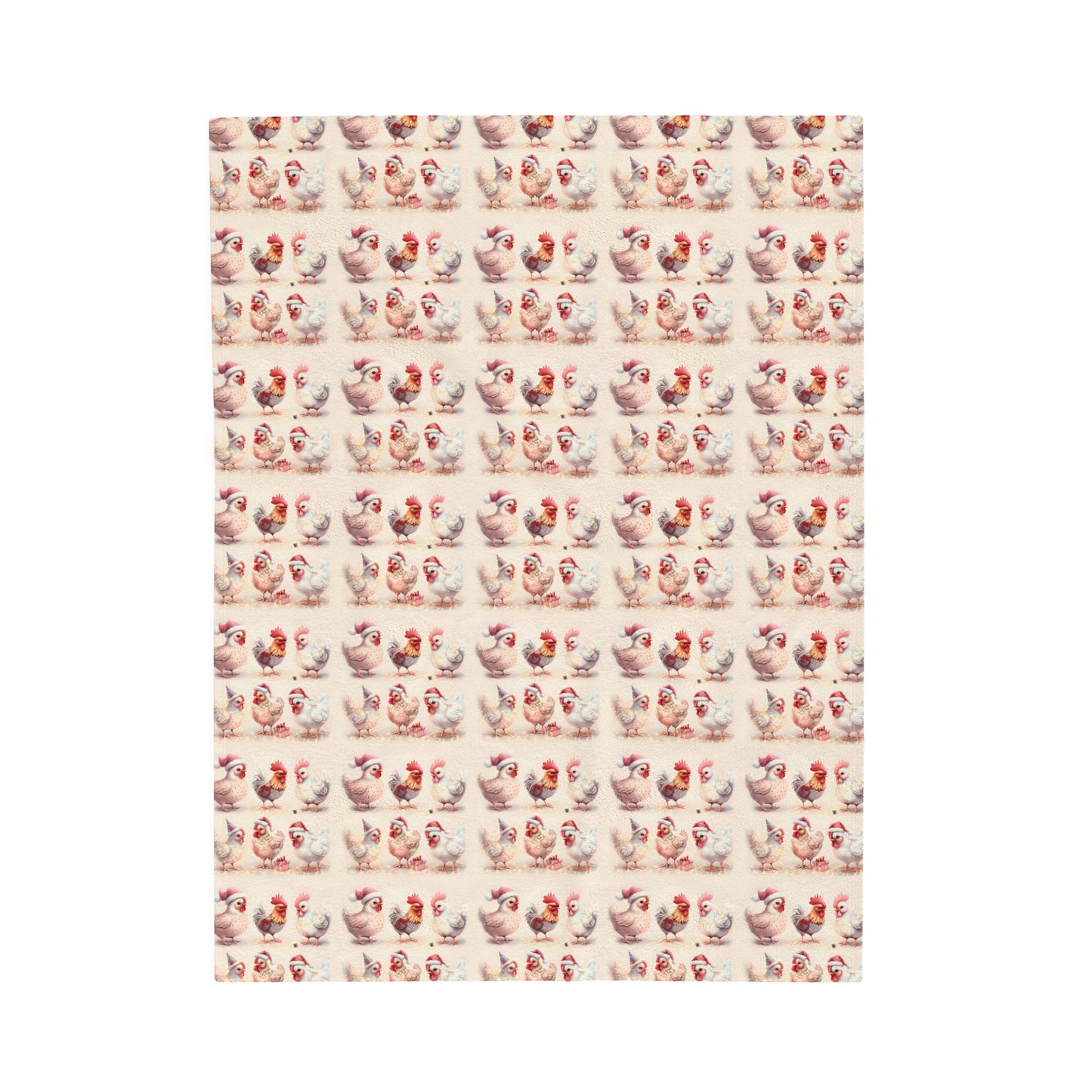 Cute Chicken Christmas Party Cozy Plush Blanket 30 x 40 inches