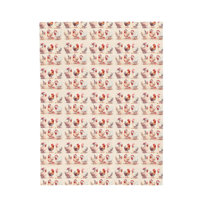 Cute Chicken Christmas Party Cozy Plush Blanket 30 x 40 inches