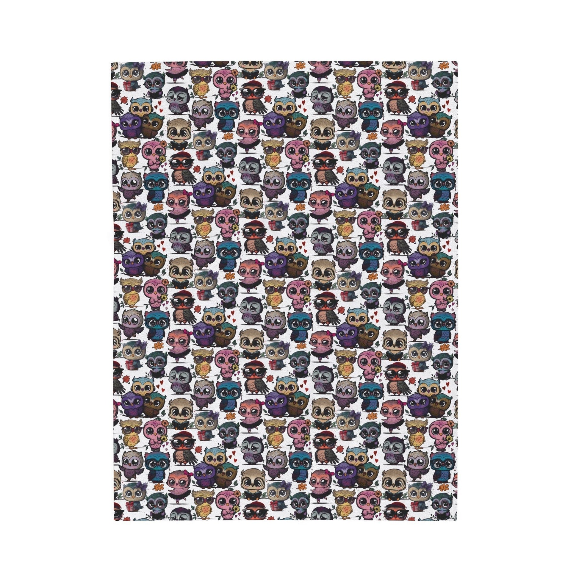 Cute Flock of Owls  Cozy Velveteen Plush baby Blanket