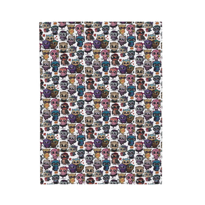Cute Flock of Owls  Cozy Velveteen Plush baby Blanket
