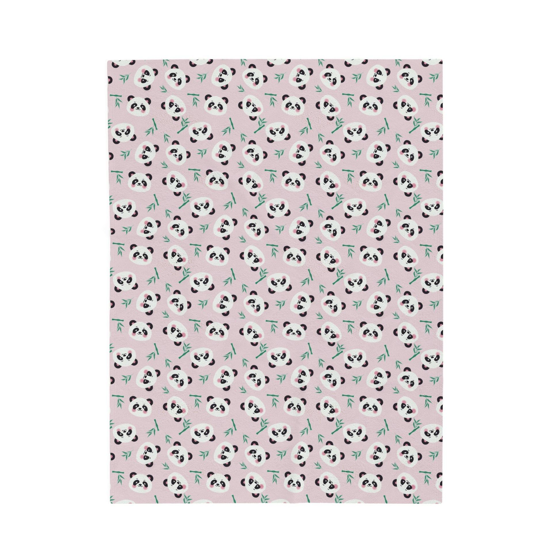 Cute Panda Faces Cozy Plush Baby Blanket 30 x 40 inches
