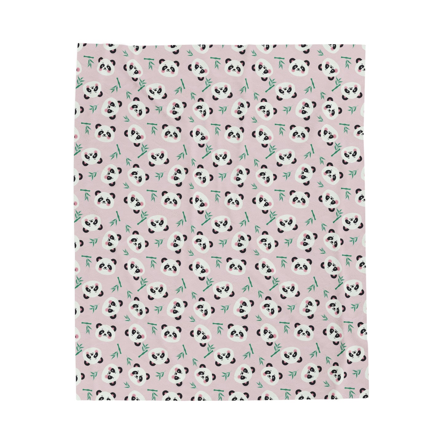 Cute Panda Faces Cozy Plush Blanket 50 x 60 inches