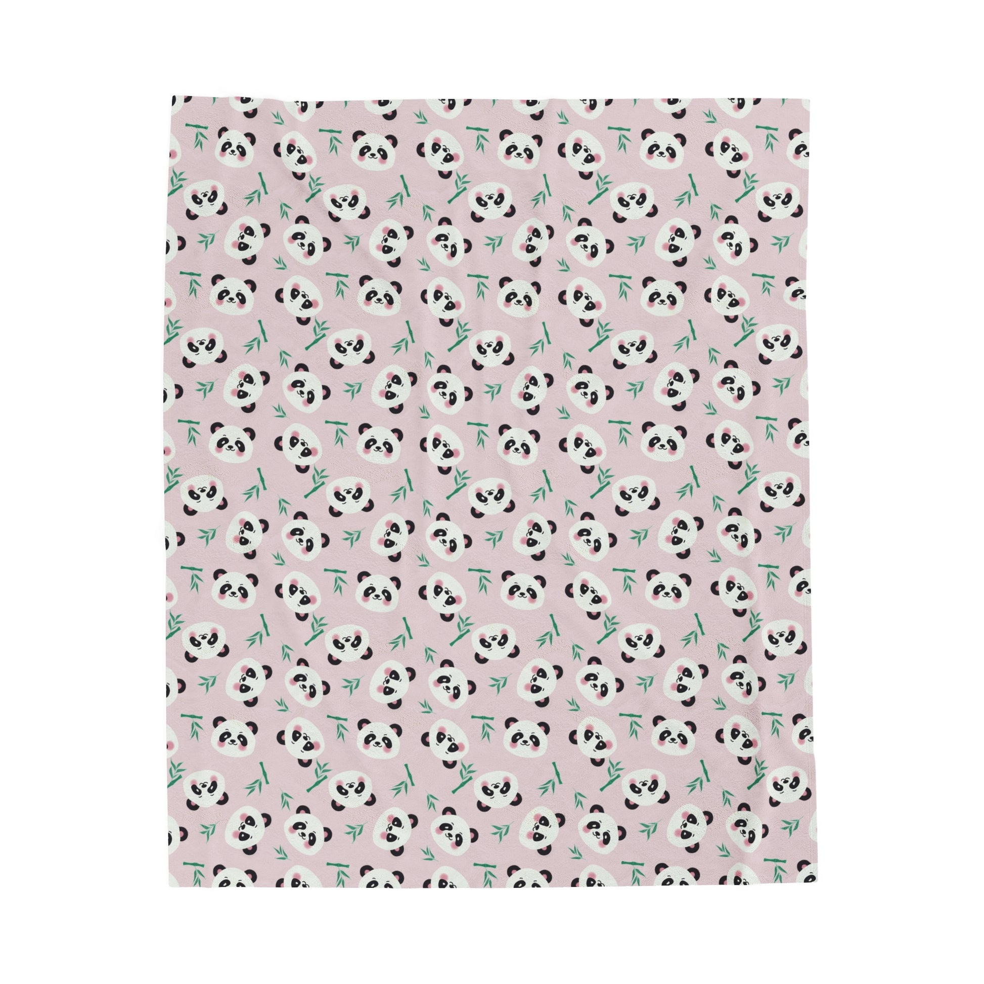 Cute Panda Faces Cozy Plush Blanket 50 x 60 inches