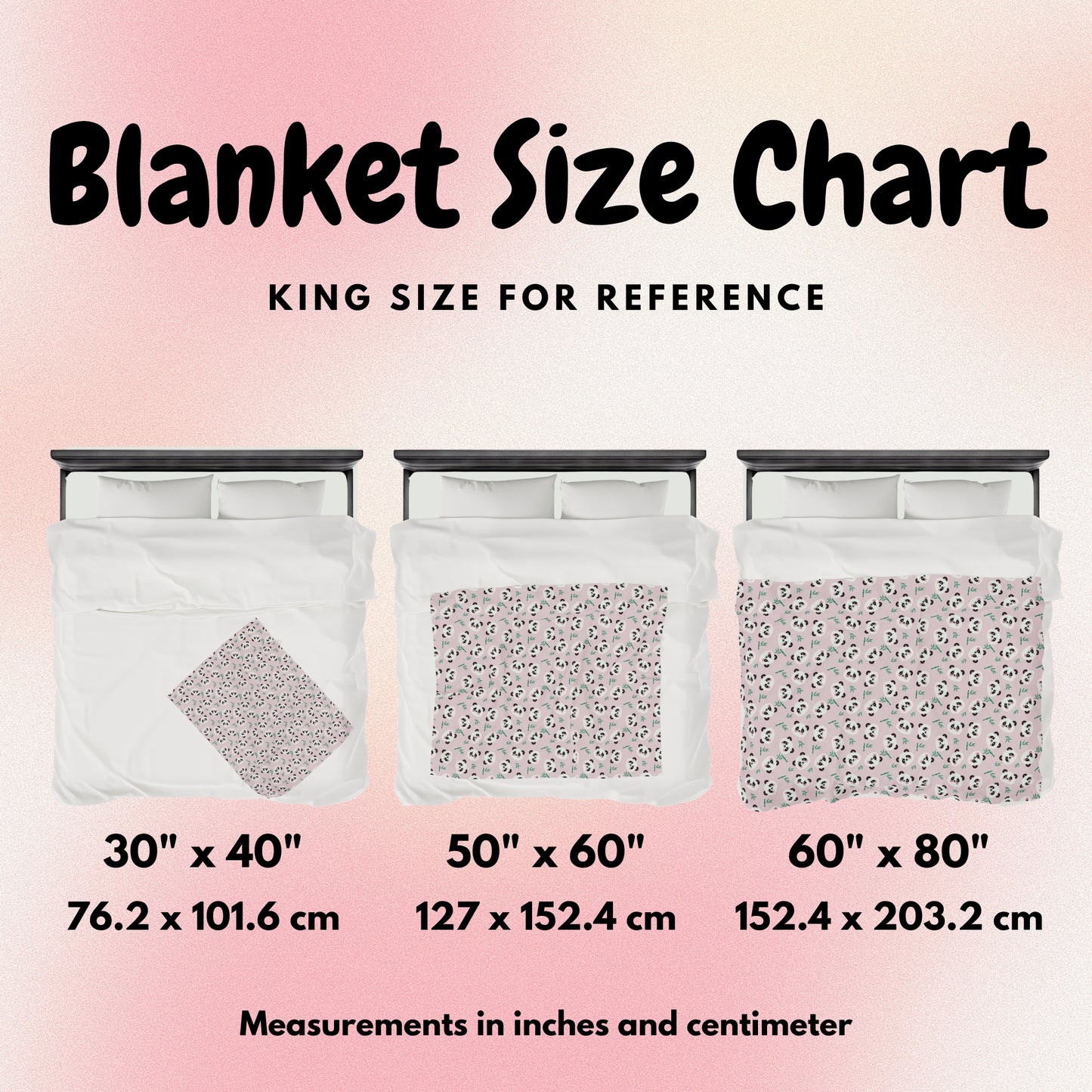 Cute Panda Faces Pink Cozy Plush Blanket