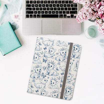 Cute Toile de Jouy playful Corgis IPad Pro 11" or 12.9" Tablet Folio Case