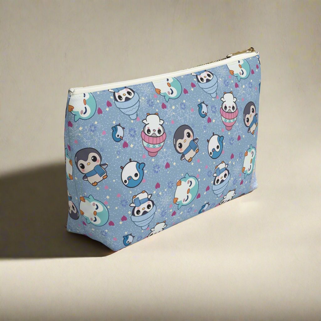 Cute Winter Penguin Accessory Pouch