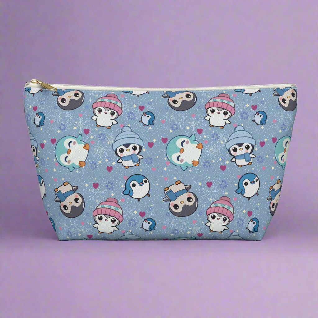 Cute Winter Penguin Accessory Pouch