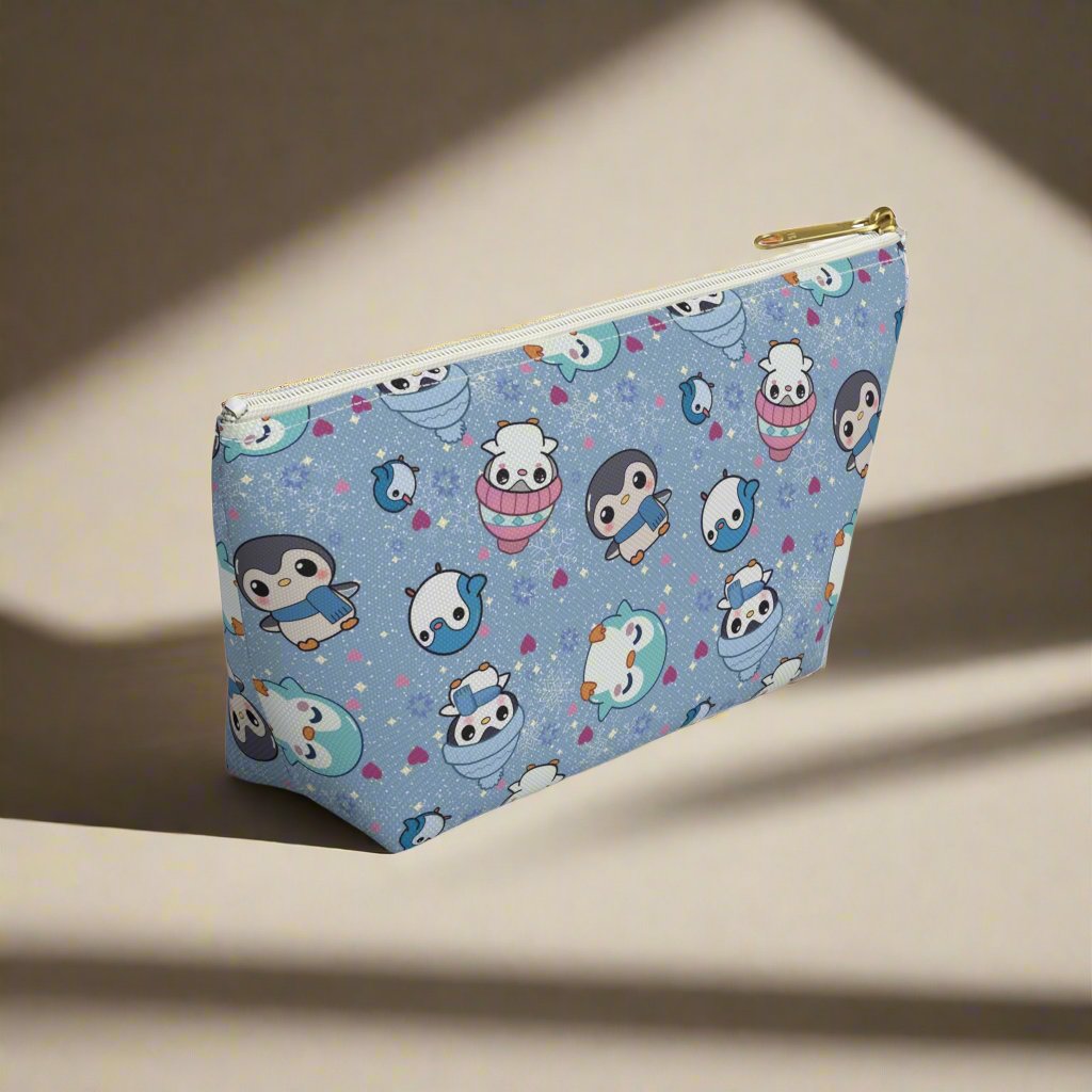 Cute Winter Penguin Accessory Pouch