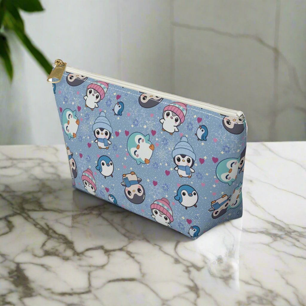 Cute Winter Penguin Accessory Pouch