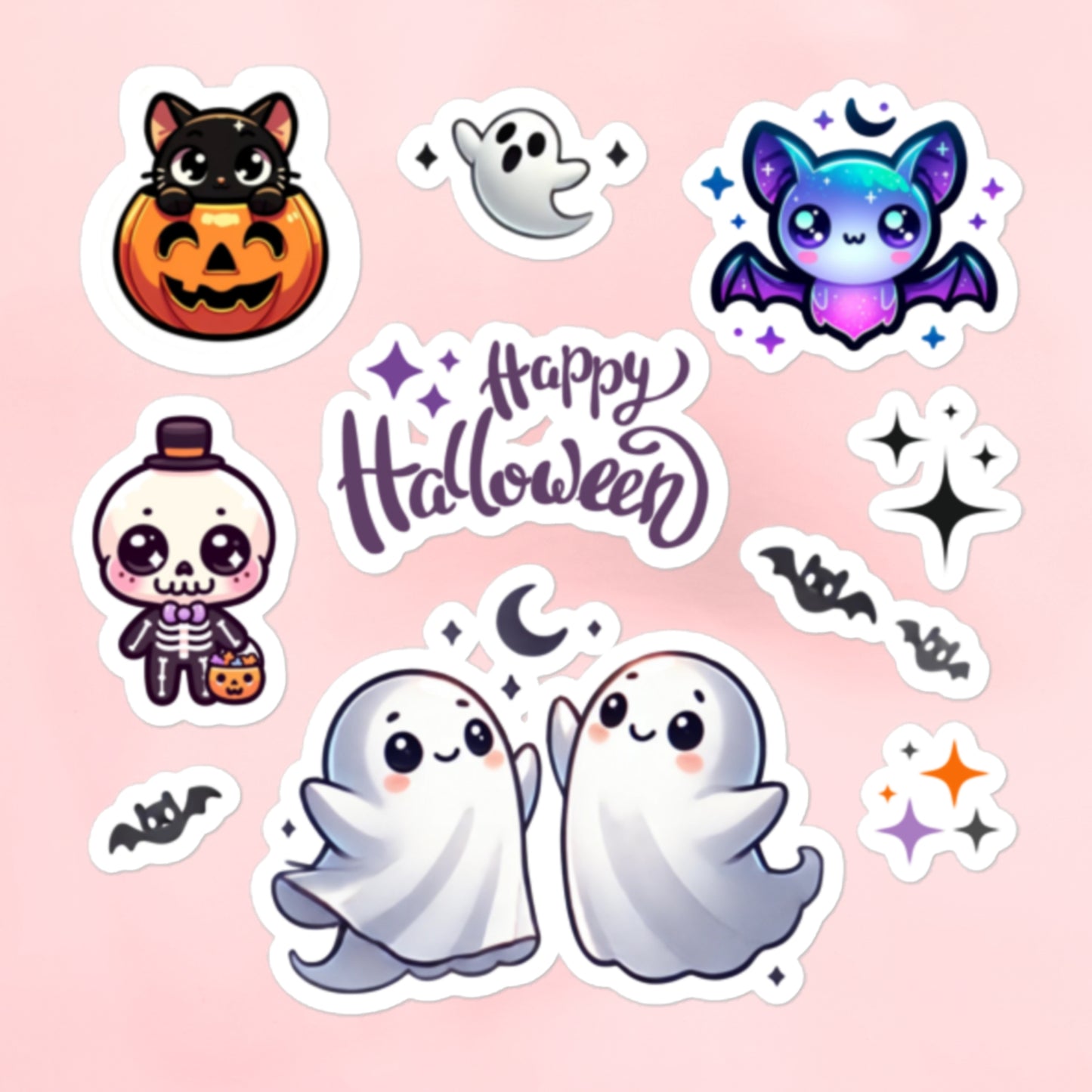 Dancing Ghosts Halloween Sticker Sheet