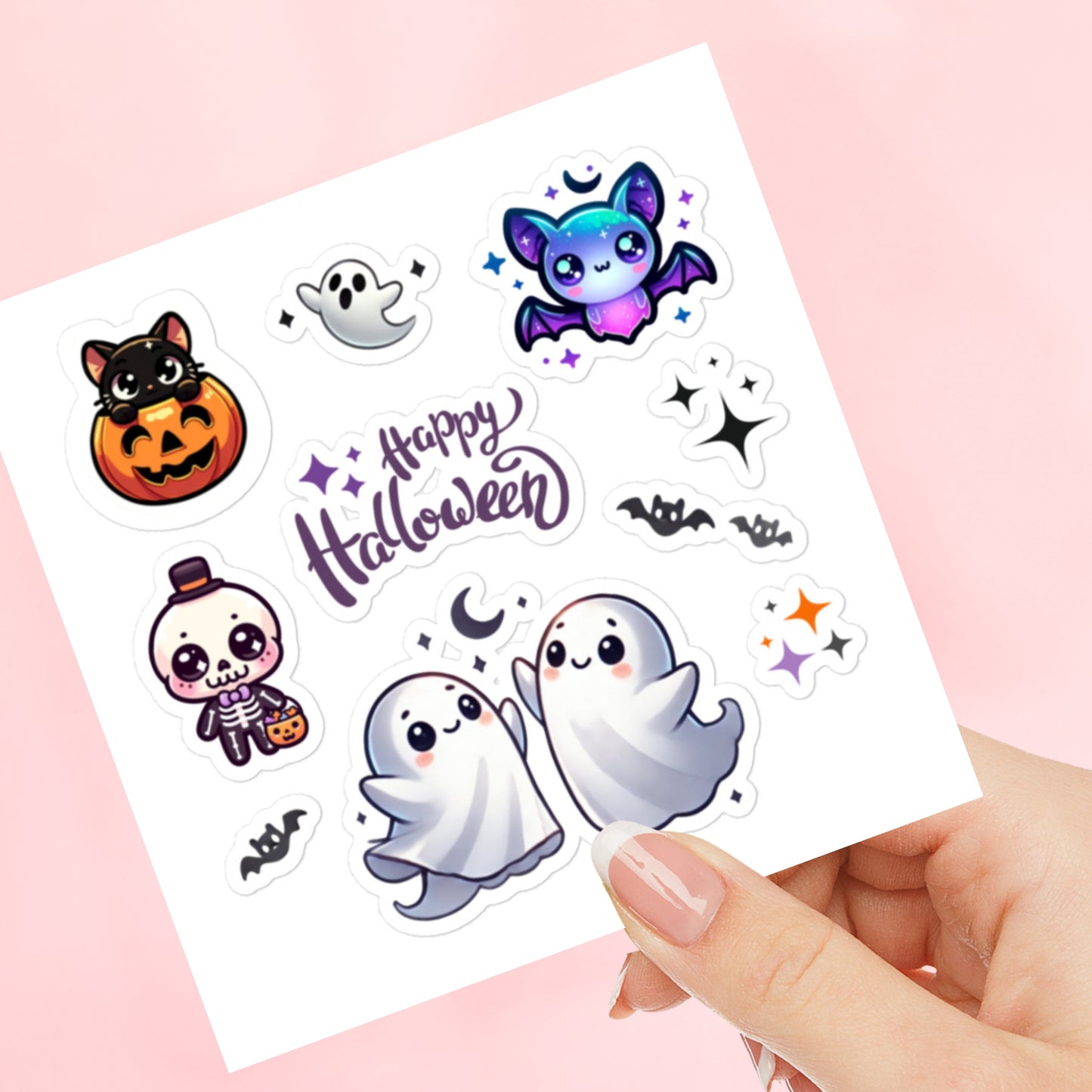 Dancing Ghosts Halloween Sticker Sheet