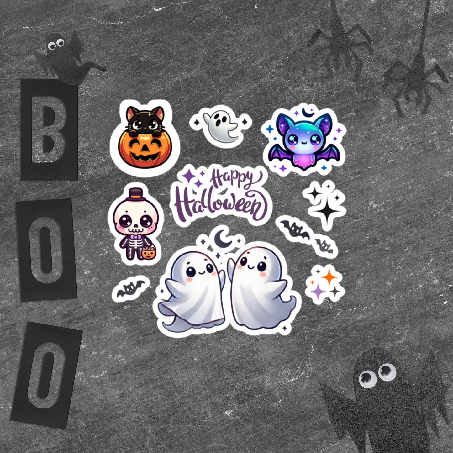 Dancing Ghosts Halloween Sticker Sheet