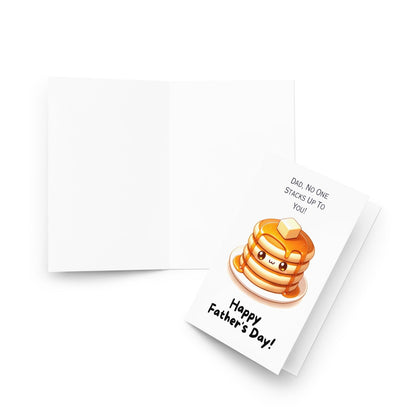 "No One Stacks Up To You" Pancake Stack Fathers Day Card