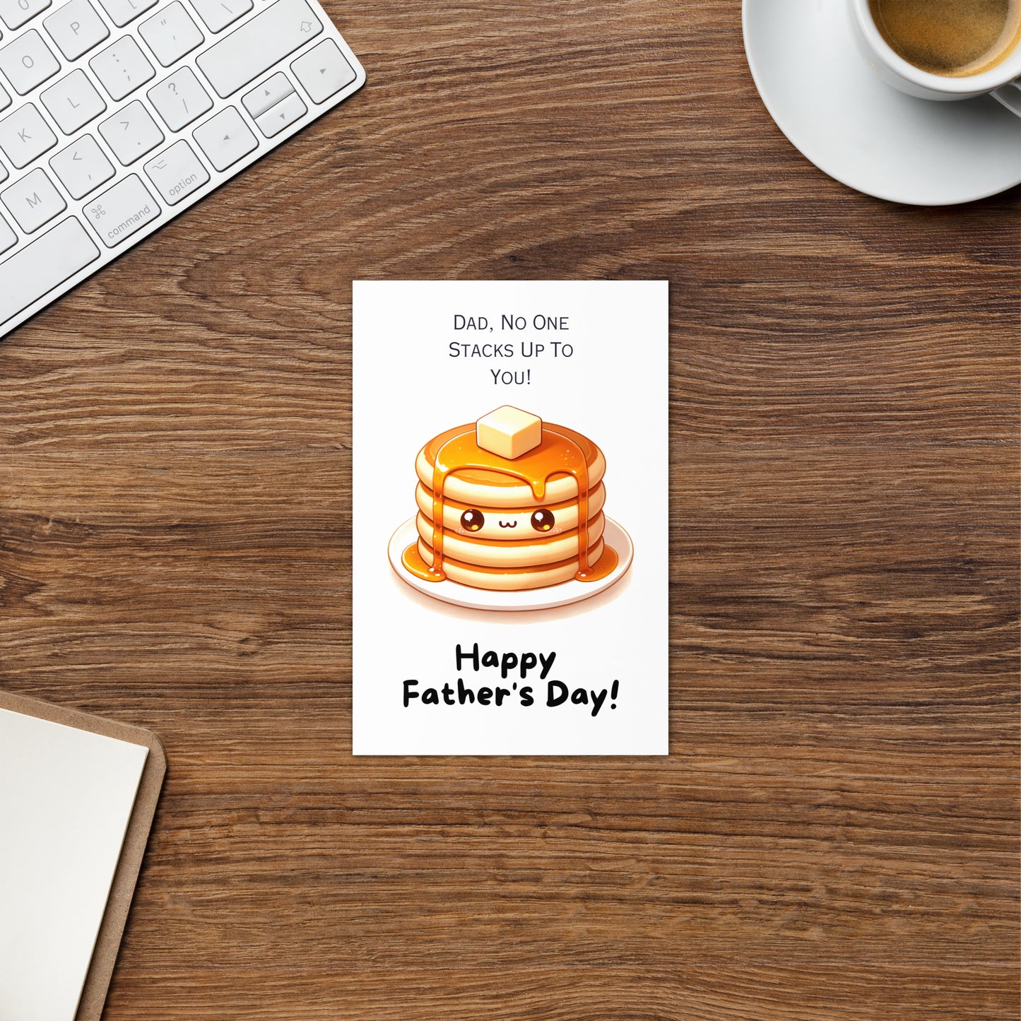 "No One Stacks Up To You" Pancake Stack Fathers Day Card