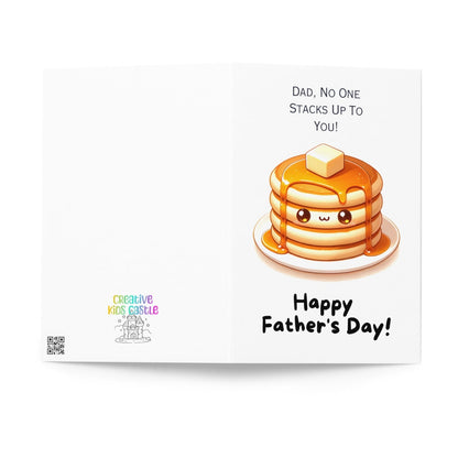 "No One Stacks Up To You" Pancake Stack Fathers Day Card