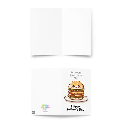 "No One Stacks Up To You" Burger Stack Fathers Day Card