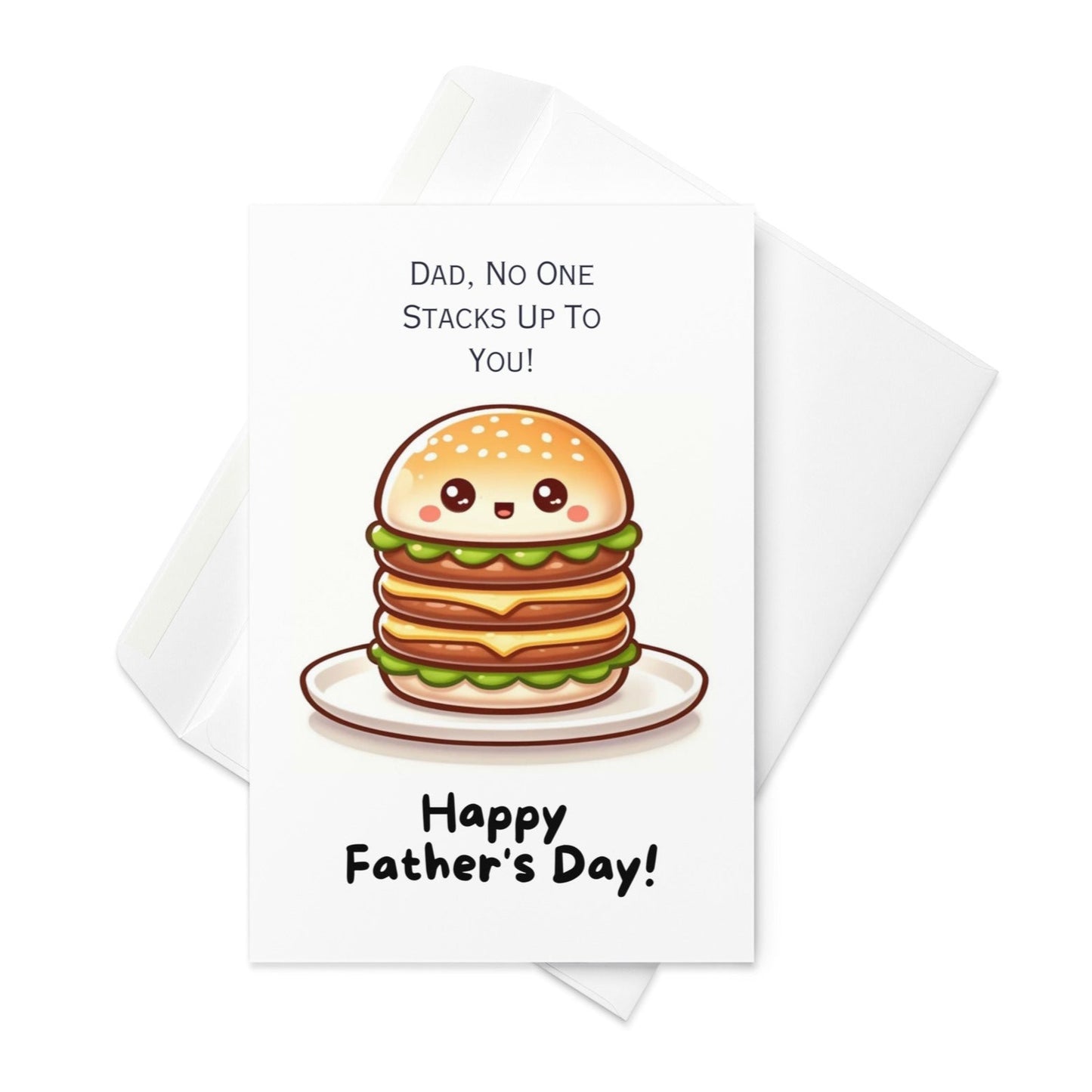 "No One Stacks Up To You" Burger Stack Fathers Day Card