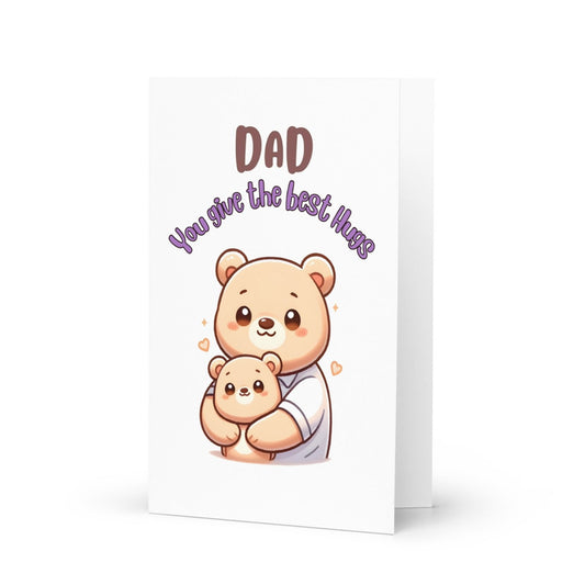 Best Hugging Papa Bear Father's Day Card