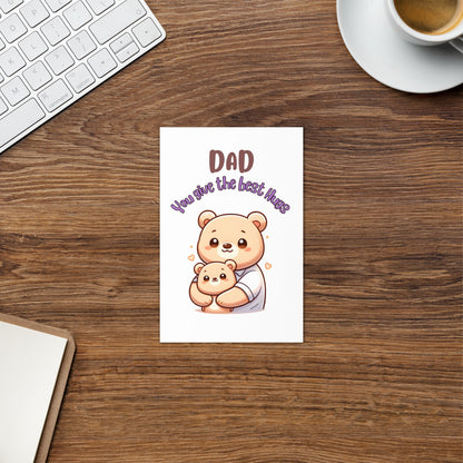 Best Hugging Papa Bear Father's Day Card