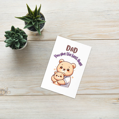 Best Hugging Papa Bear Father's Day Card