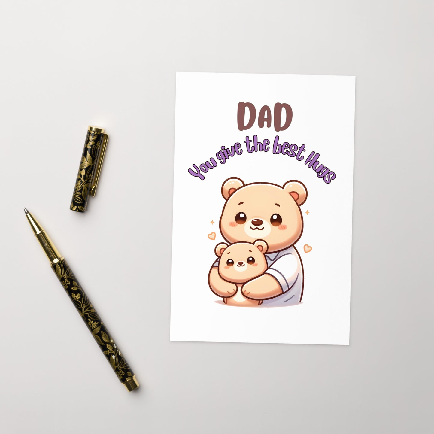 Best Hugging Papa Bear Father's Day Card