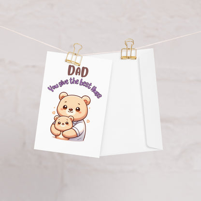 Best Hugging Papa Bear Father's Day Card