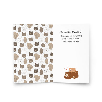 Best Hugging Papa Bear Father's Day Card