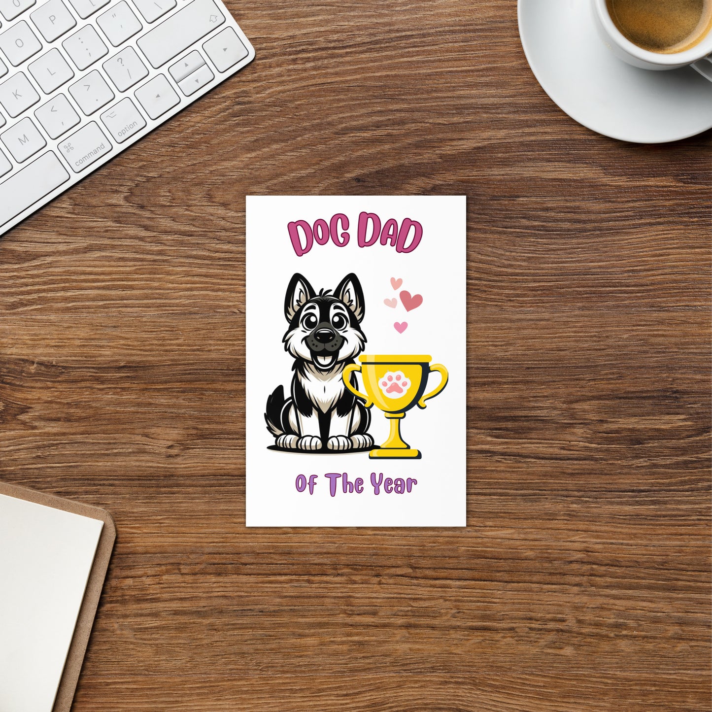 German Shepherd Dog Dad Of the Year Fathers Day Card