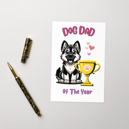 German Shepherd Dog Dad Of the Year Fathers Day Card