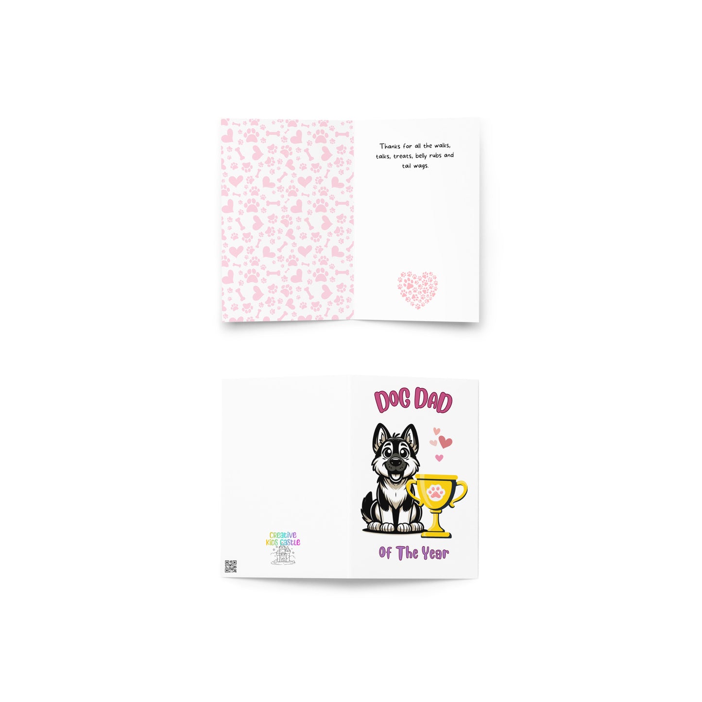 German Shepherd Dog Dad Of the Year Fathers Day Card