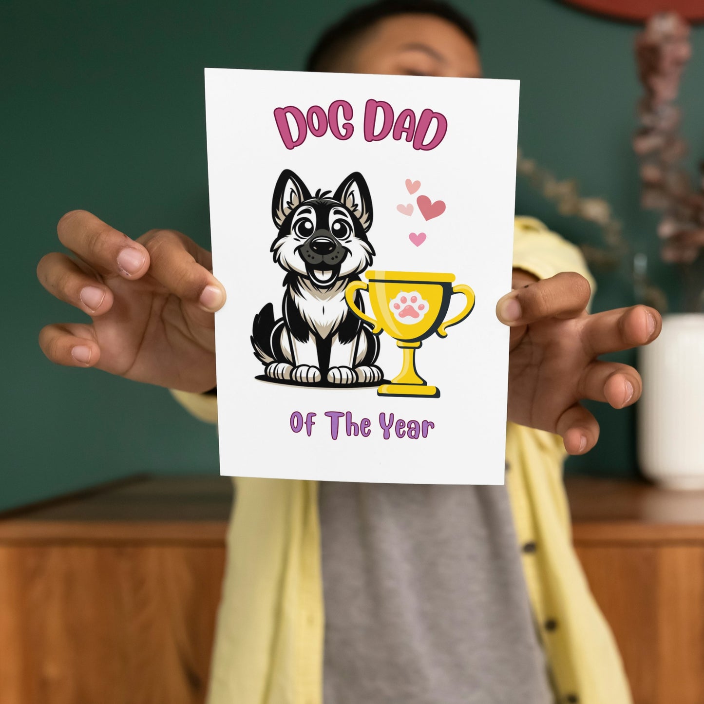 German Shepherd Dog Dad Of the Year Fathers Day Card