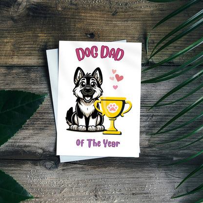 German Shepherd Dog Dad Of the Year Fathers Day Card
