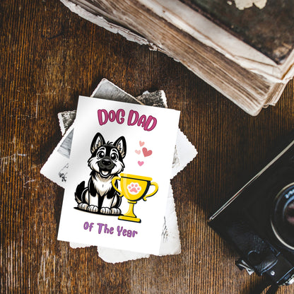 German Shepherd Dog Dad Of the Year Fathers Day Card