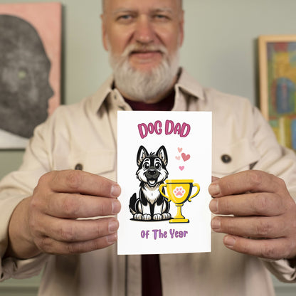 German Shepherd Dog Dad Of the Year Fathers Day Card