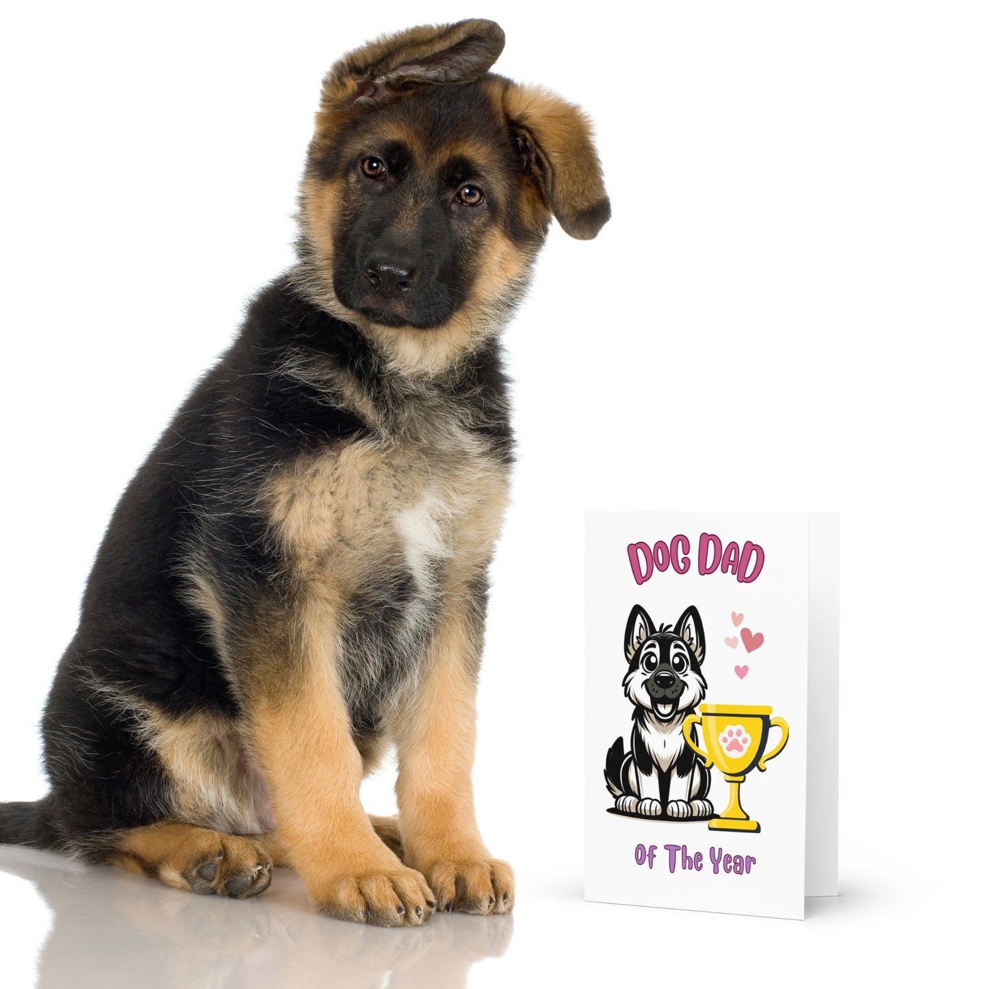 German Shepherd Dog Dad Of the Year Fathers Day Card