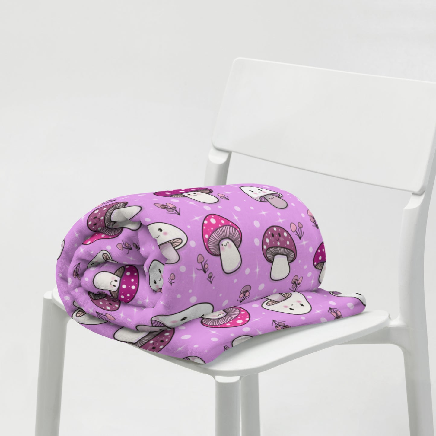 Happy Fungi Cottagecore Cozy Plush Blanket