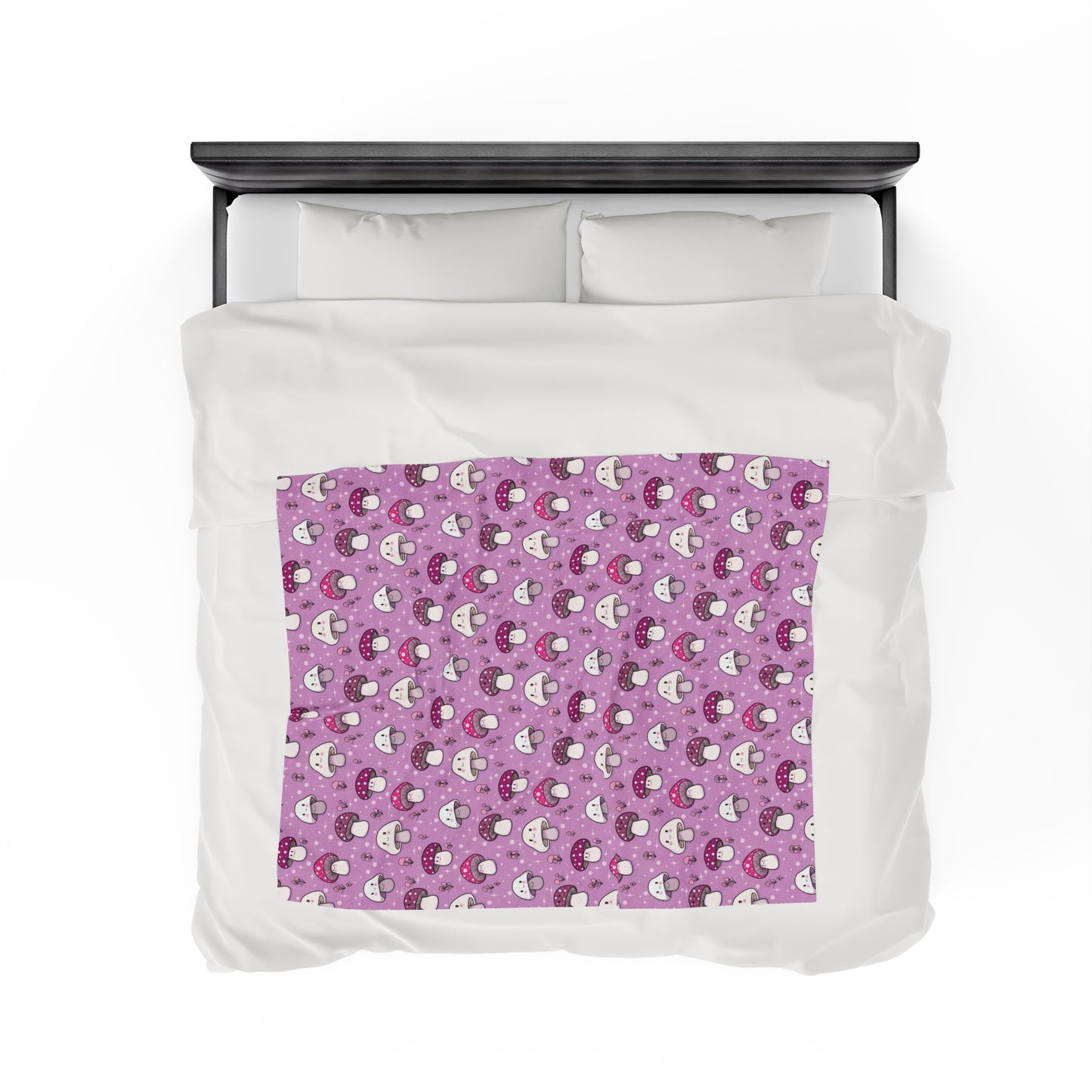 Happy Fungi Cottagecore Cozy Plush Blanket 50x60 inches