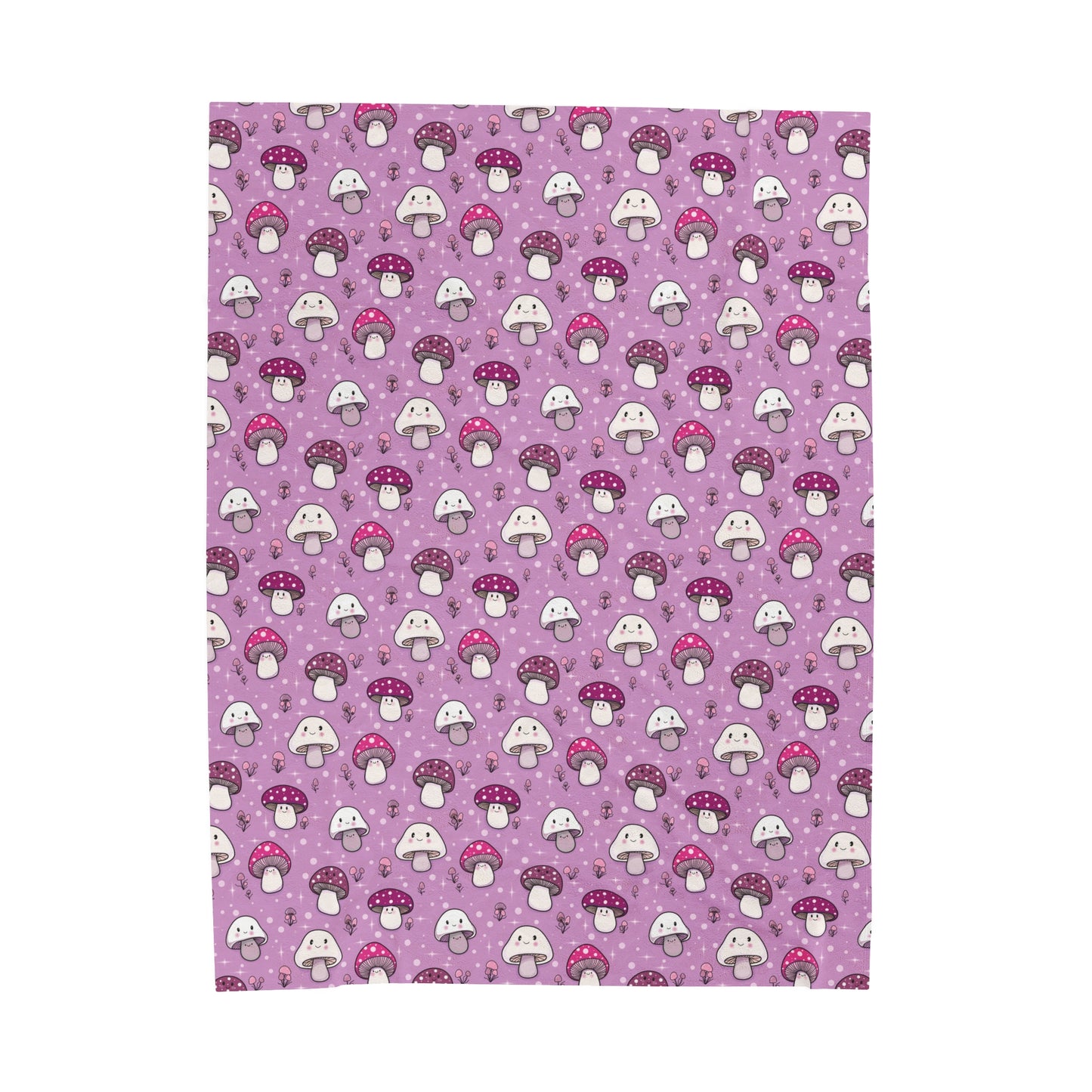 Happy Fungi Cottagecore Cozy Plush Blanket 60x80 inches