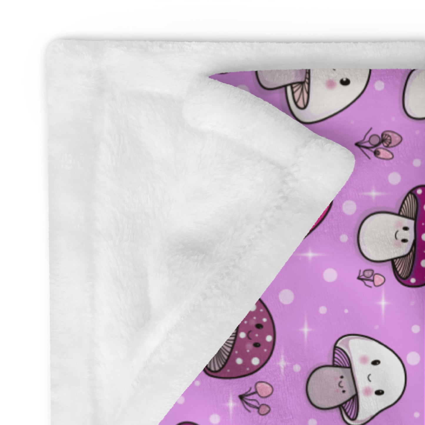 Happy Fungi Cottagecore Cozy Plush Blanket